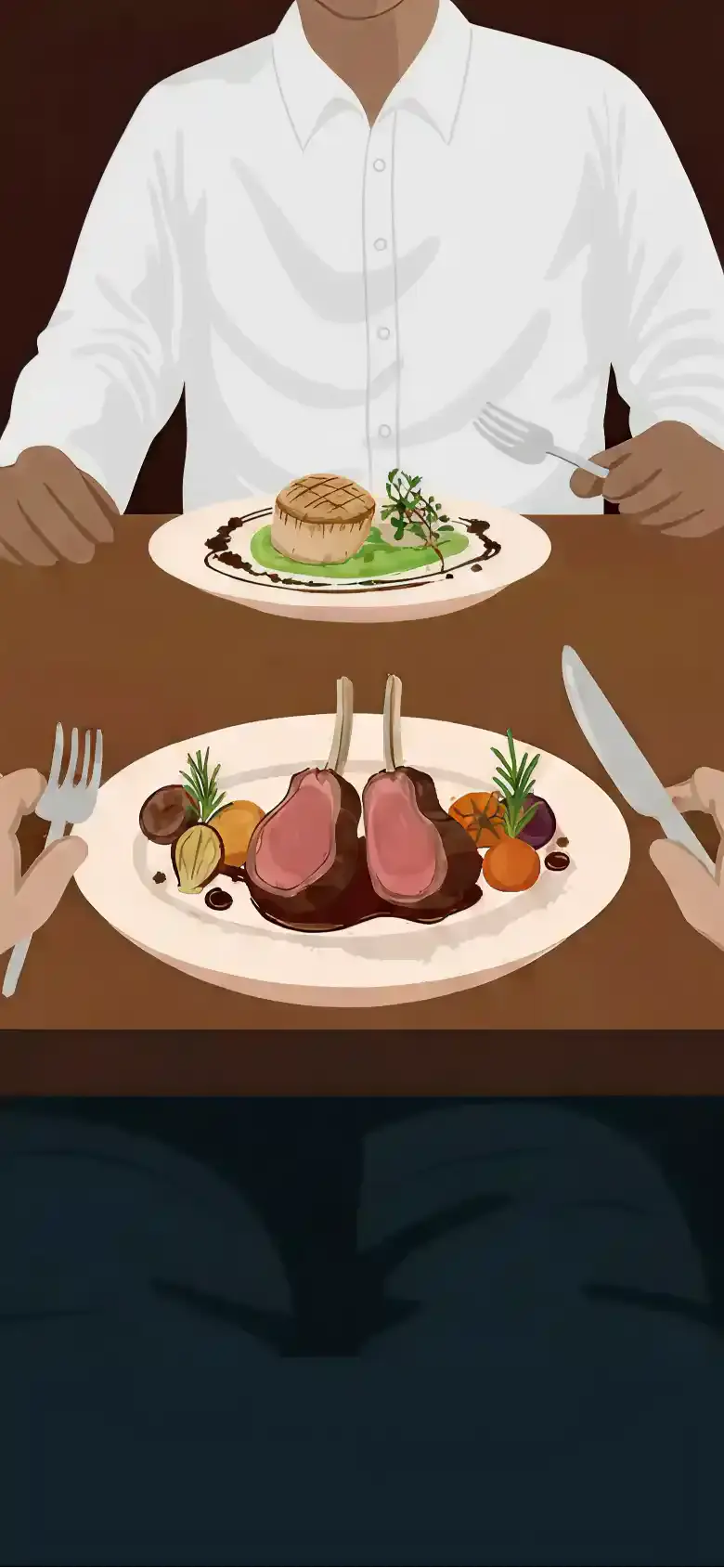 Eating out at a restaurant